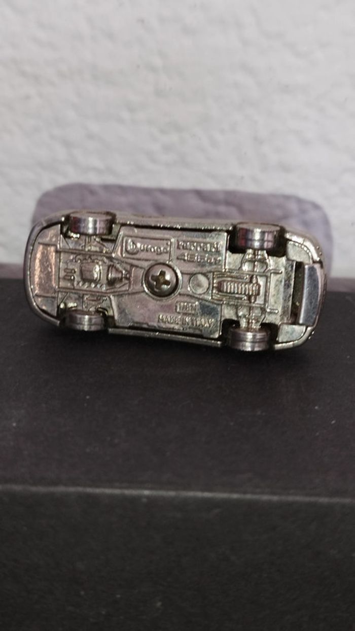 ancien Porte clef Ferrari 456 Burago 1/87 Metal Chrome Made Italy Keychain - photo numéro 2