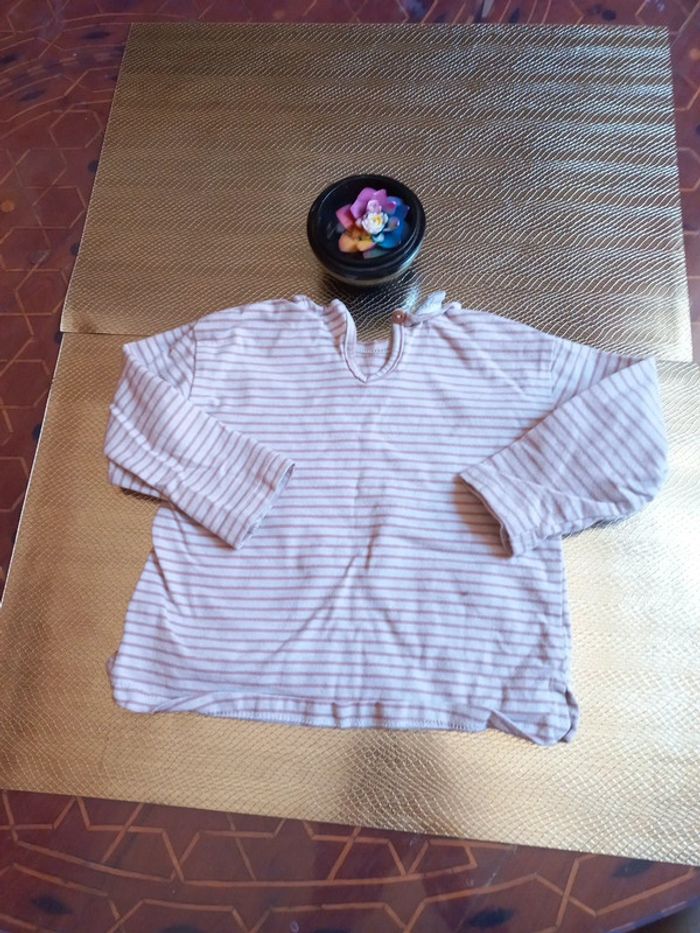 Haut rayé coton 9 mois