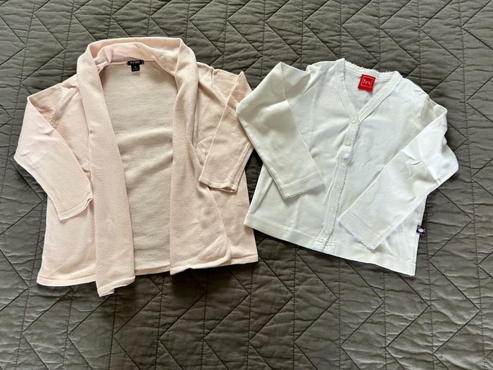 Lot de 2 gilets printemps petite fille