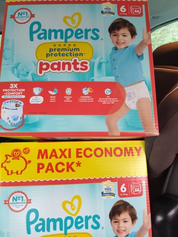 Couche Pampers taille 6 deux packs jamais ouvert 
