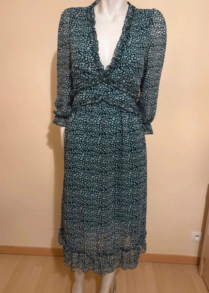 💚 Robe longue verte et blanche Shein Taille M 🤍