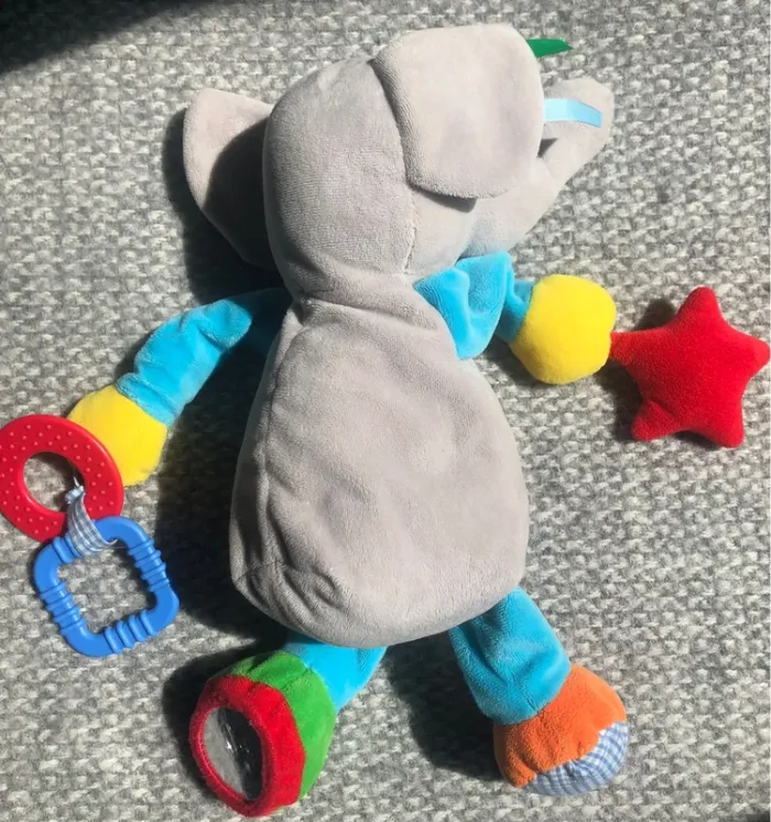 Peluche éléphant bébé - photo numéro 3