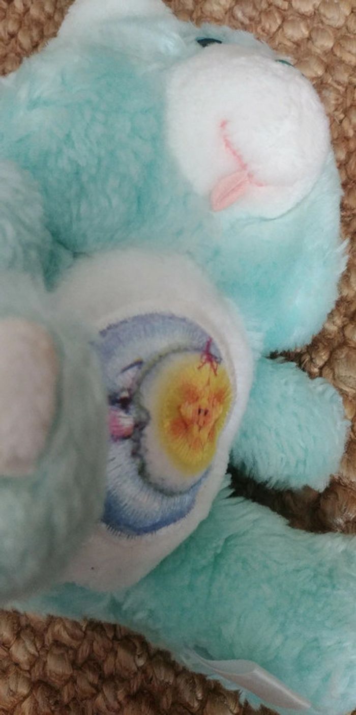 Peluche bisounours vintage care bears bedtime bear 6' grosdodo Kenner 83 - photo numéro 10