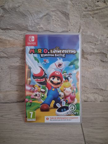 Jeu Nintendo Switch "Mario + lapins cretins kingdom battle" en tres bon etat