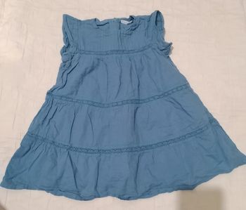 Bout' chou robe coton bleu doublée 24 mois