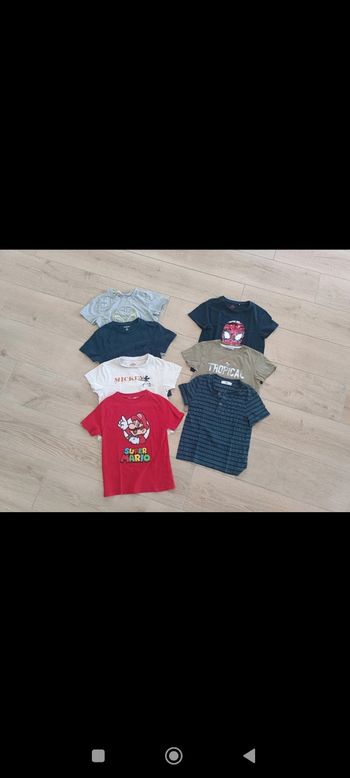 7 hauts pour garçon 7/8 ans