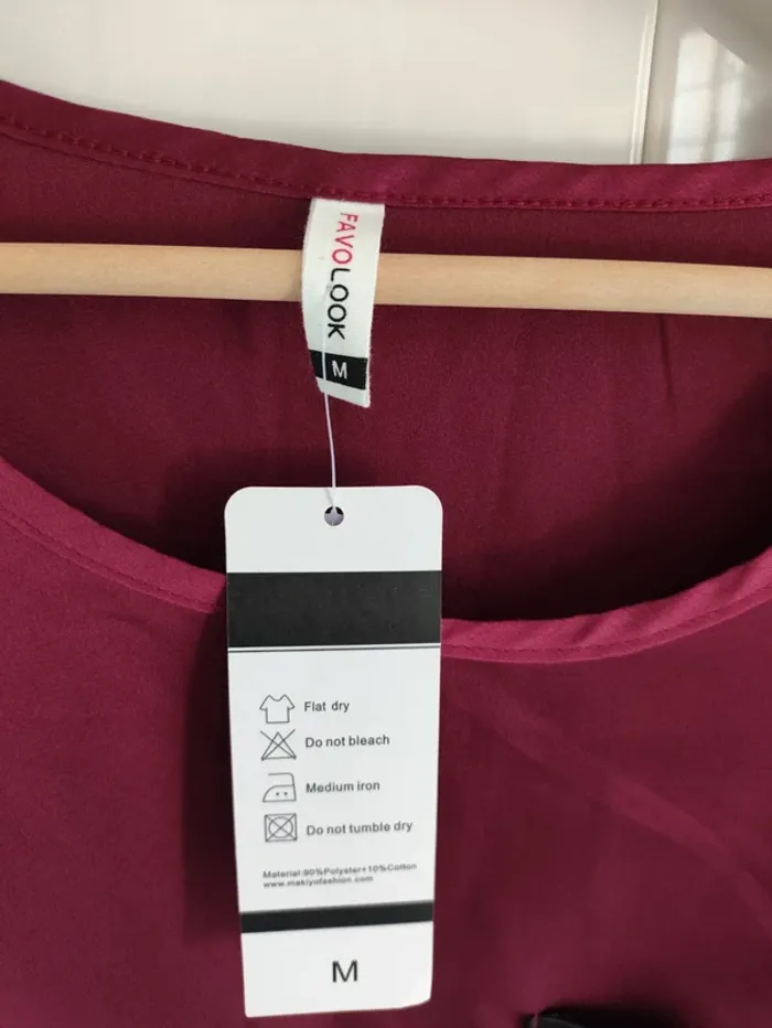 Débardeur tunique bordeaux femme Favolook taille M (38) neuf avec étiquette - photo numéro 6