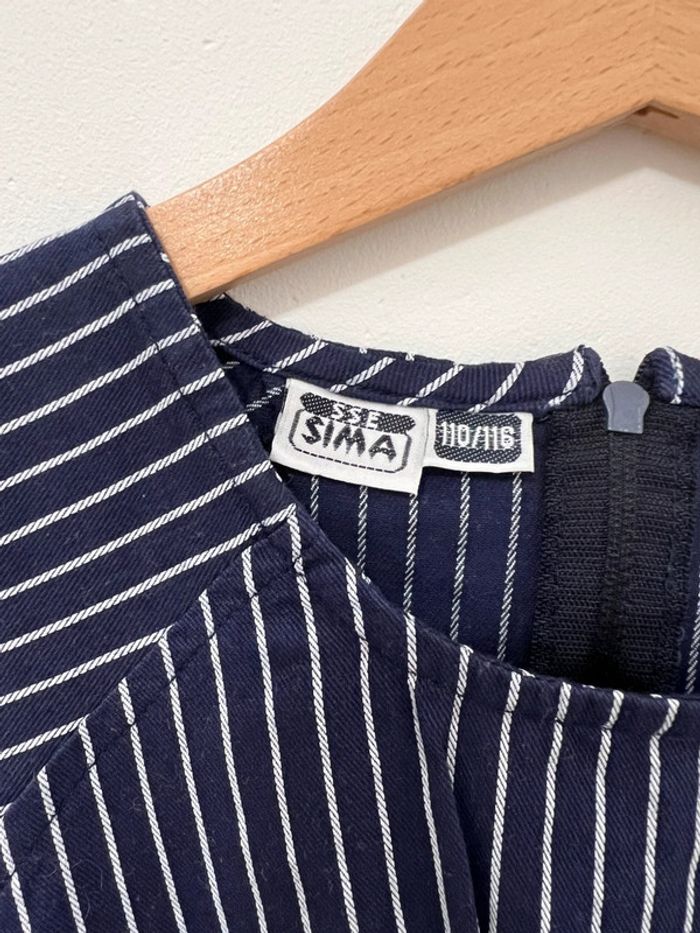 Robe bleu rayure blanche - photo numéro 3
