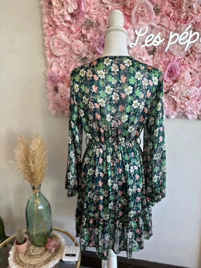 Robe midi verte à imprimé floral, taille S - Version Féminin - photo numéro 8