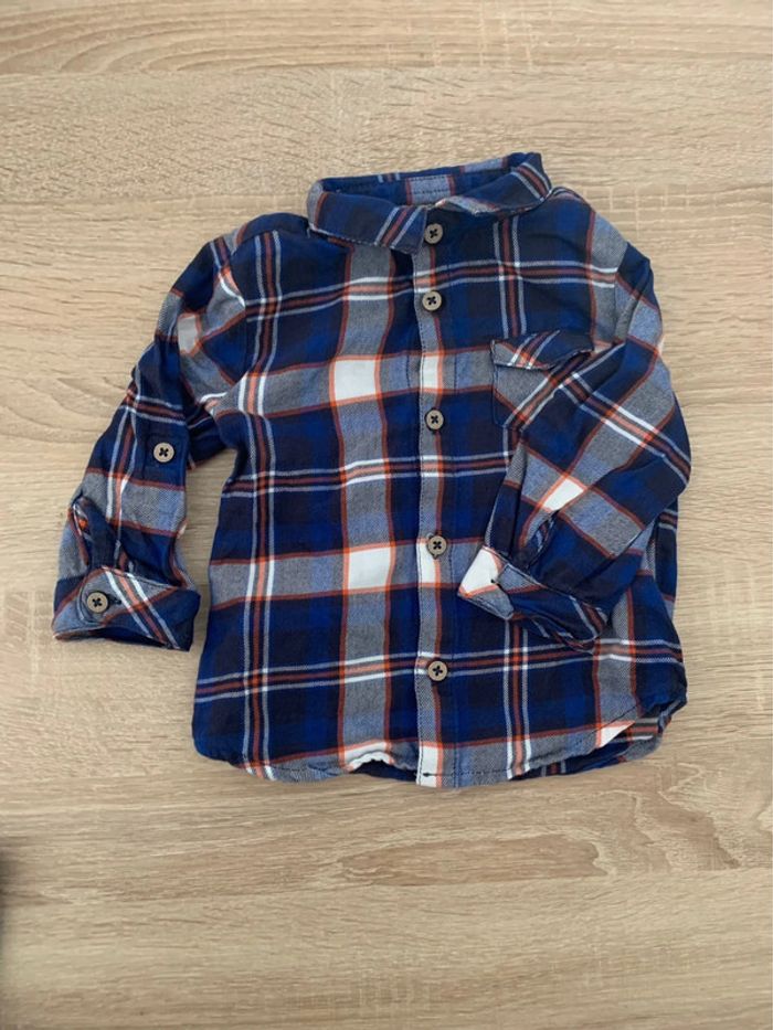 Ensemble salopette et chemise 9 mois - photo numéro 2