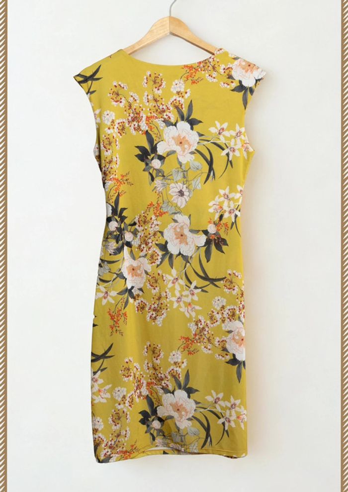 Robe jaune à fleurs Jacqueline Riu – Taille 38 ( - photo numéro 8