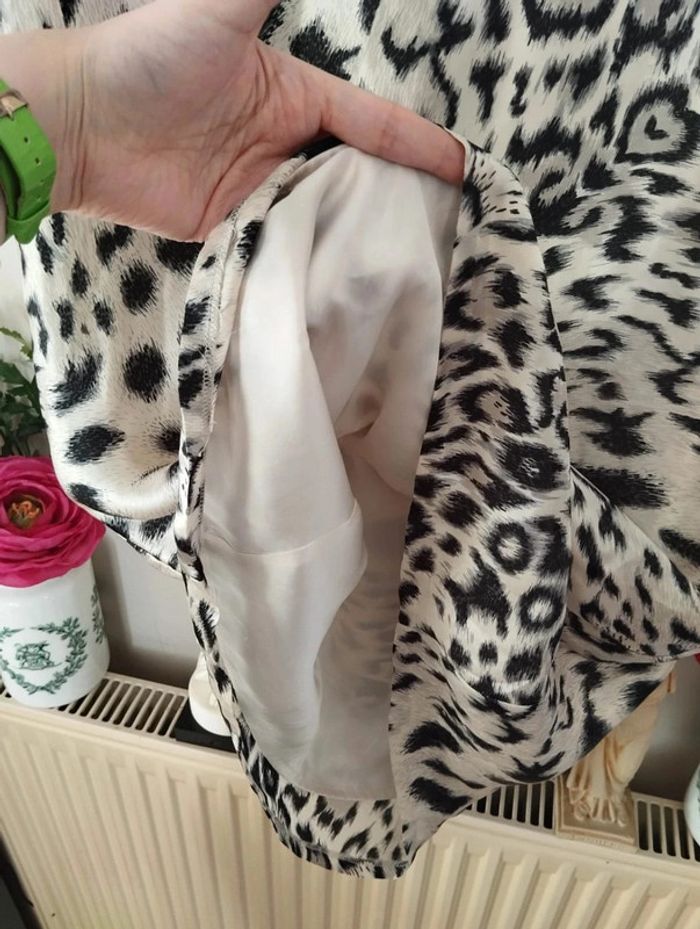 🐆Robe Légère Satin Imprimé Léopard Zara T36/38🐆 - photo numéro 15