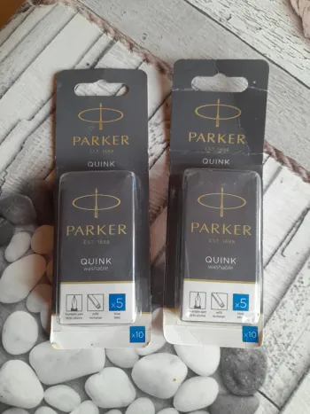 2 paquets de 10 cartouches bleu Parker