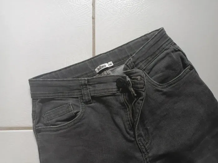 Jeans fille gris slim Gémo - photo numéro 3
