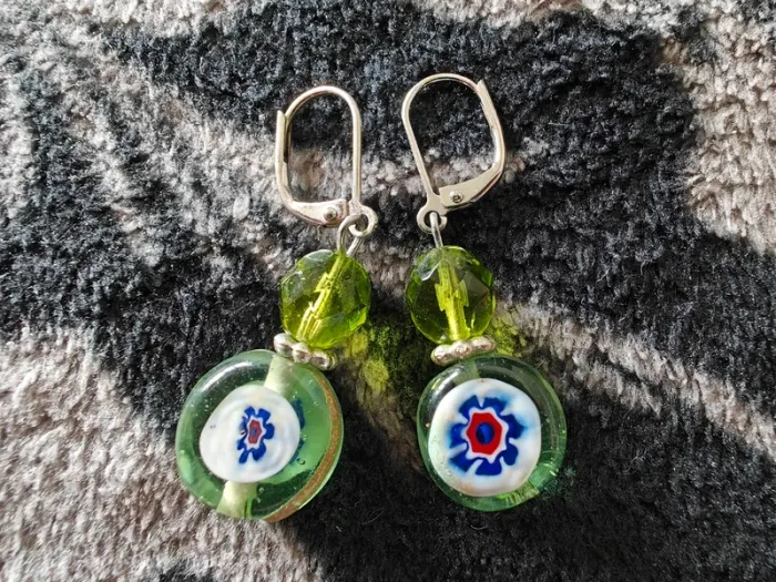 Boucles d'oreilles en verre style Murano