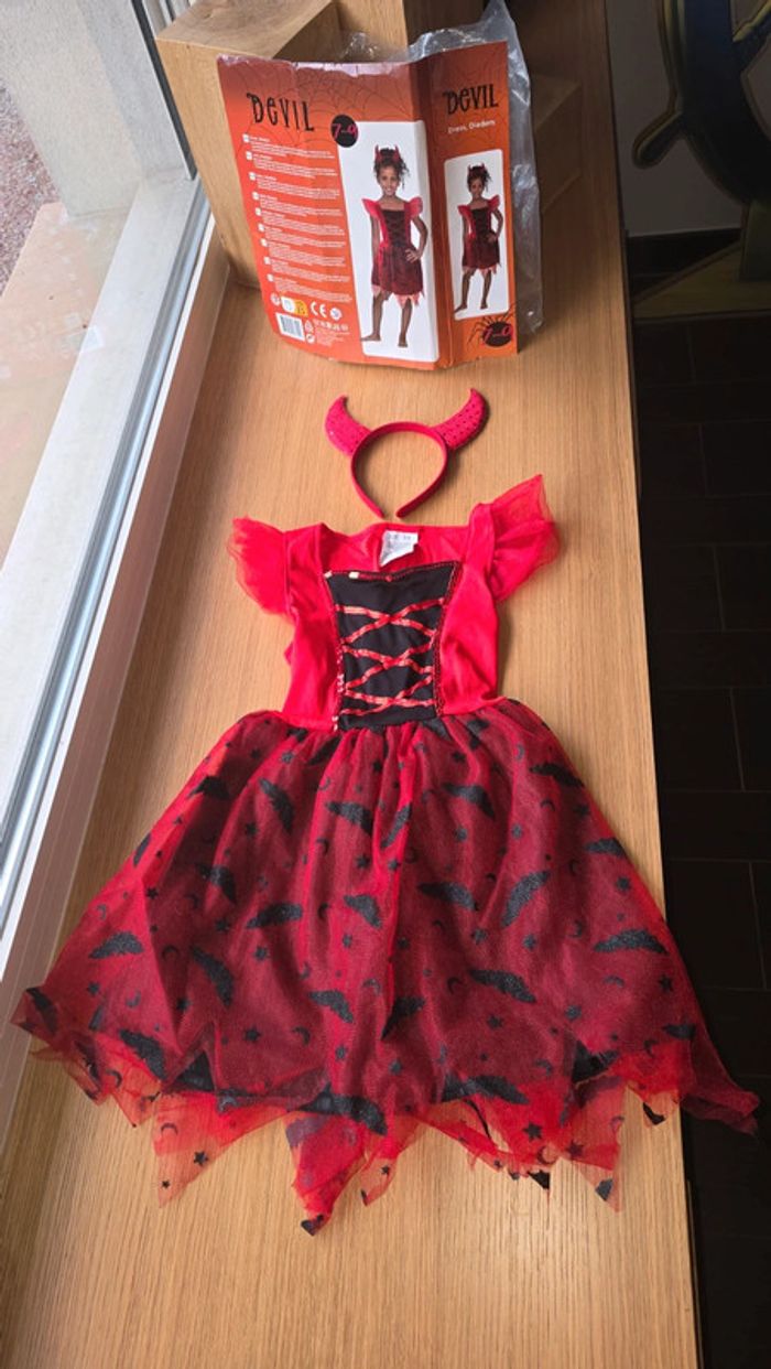 Déguisement halloween diable diablesse chauve-souris 7 ans à 9 ans - photo numéro 3