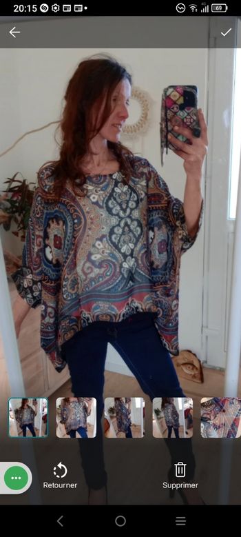 Top bi-matière M  Imprimé ELORA p