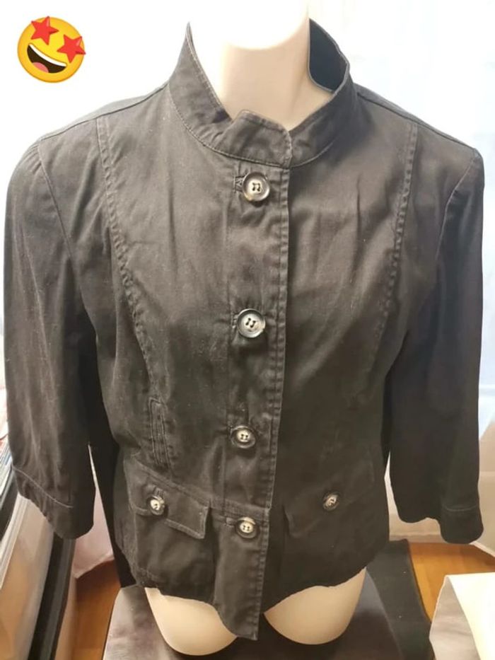 Veste Noire Camaïeu taille 38 - photo numéro 5