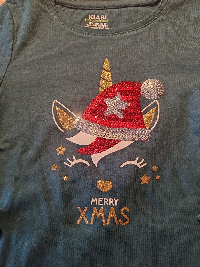T-shirt licorne noël - photo numéro 3