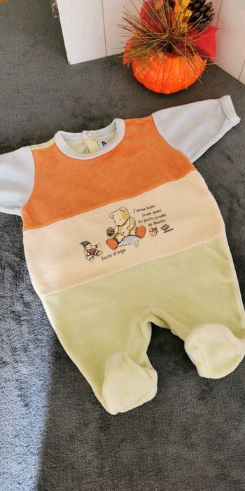 Pyjama velours naissance Sucre Dorge