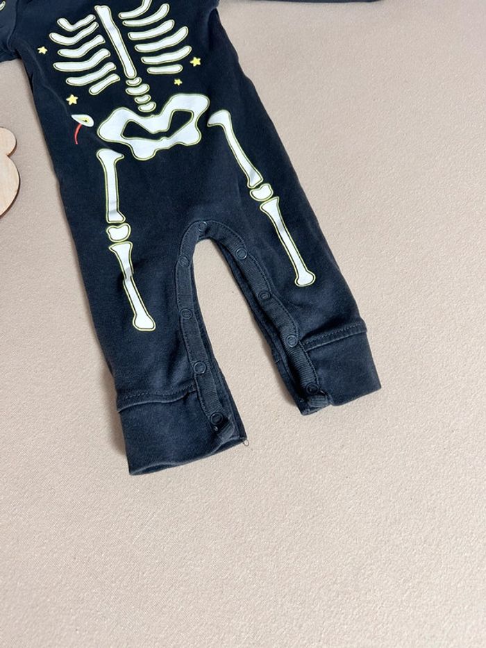 Combinaison légère combi tenue squelette rock Halloween - photo numéro 2