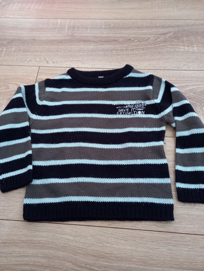 Pull marque MINI rayé bleu 3 ans