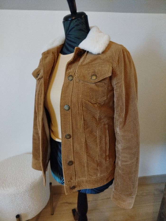Veste velours fourrure Camel Bonobo XS