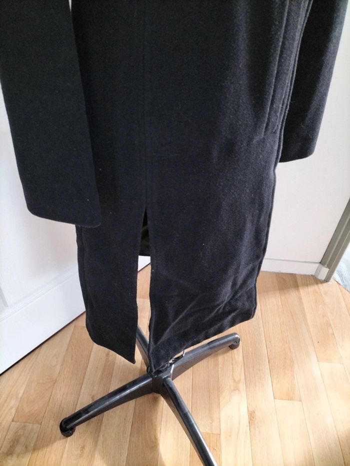 Manteau Cachemire et laine noir fermeture Zip - photo numéro 5