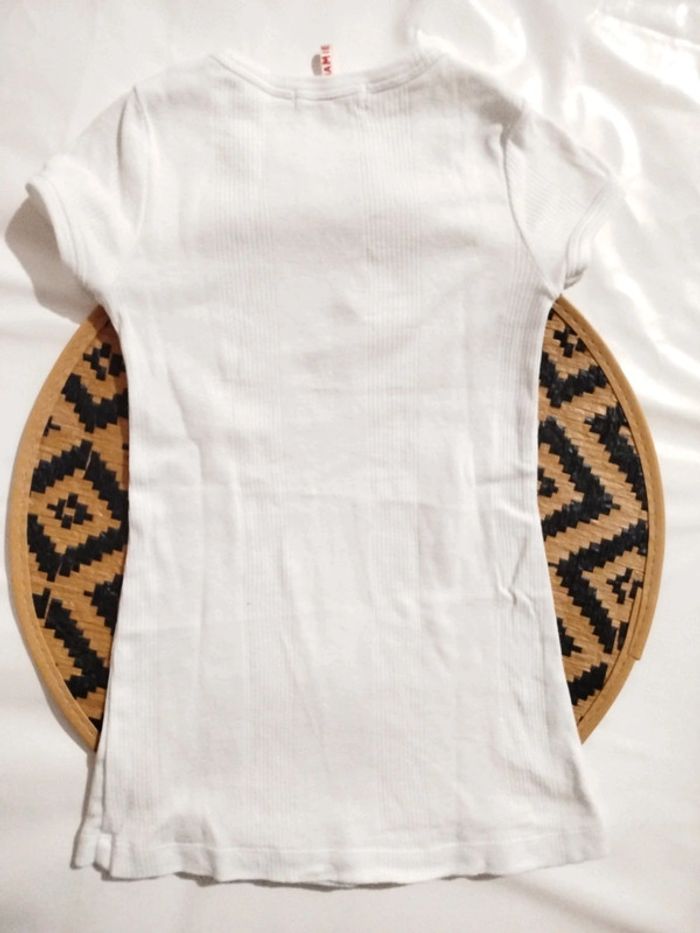 Robe simple blanche coton fille 24 mois - photo numéro 4