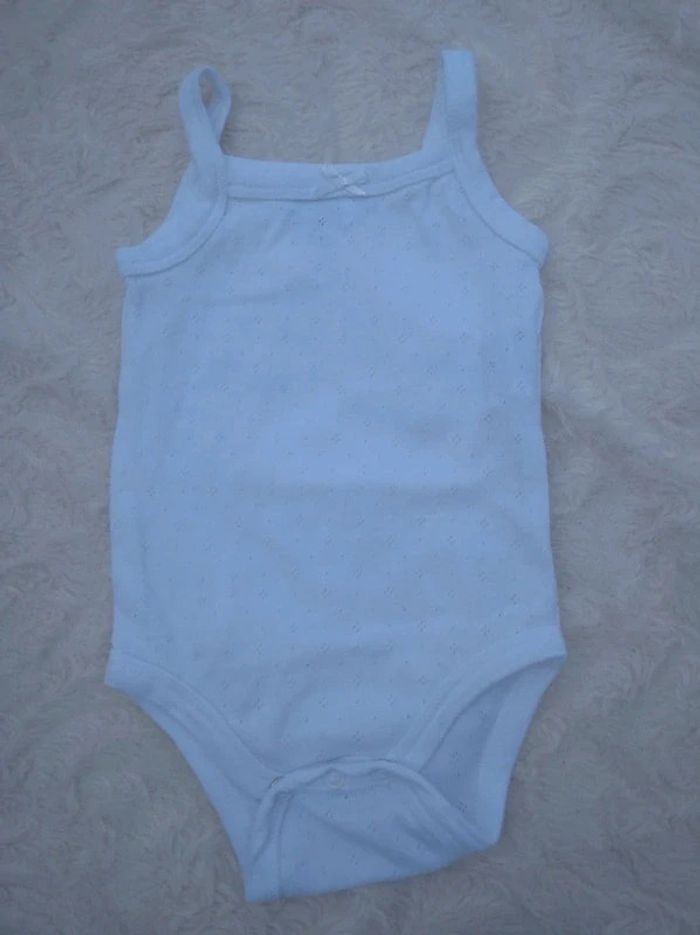 Lot de 3 bodies bretelles Marcel Fille 3 mois Cœur Kiabi Eco conception 100% coton bio - photo numéro 2