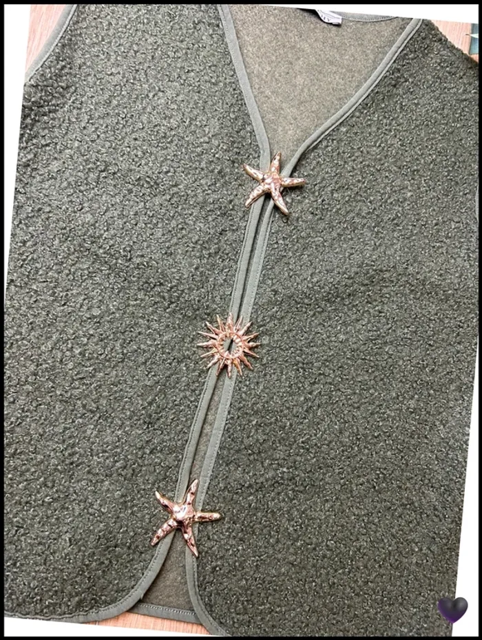 top femme neuf kaki veste sans manches cardigan gilet taille M taille L taille XL - photo numéro 6