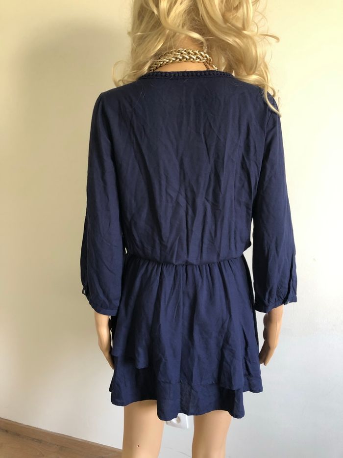 Robe bleue marine à manches longues Breal taille 38 état satisfaisant (avec défaut) - photo numéro 5