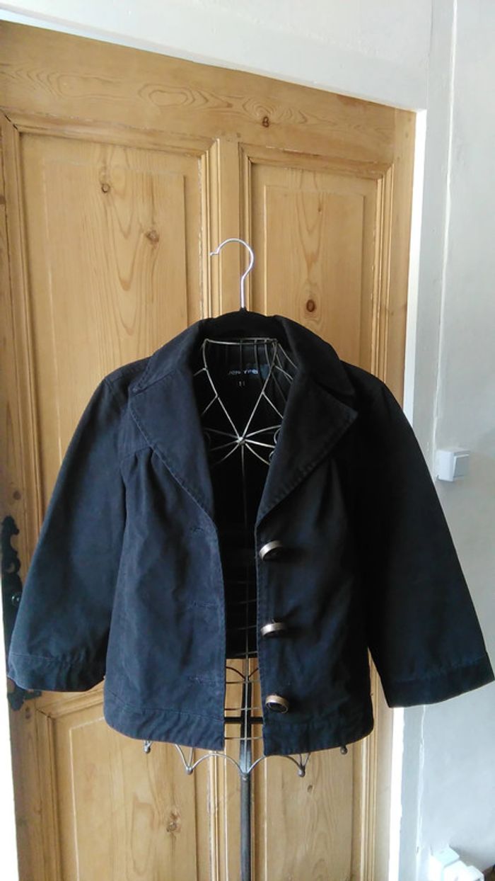 Veste jean noir manche 3/4 Jennyfer - photo numéro 3