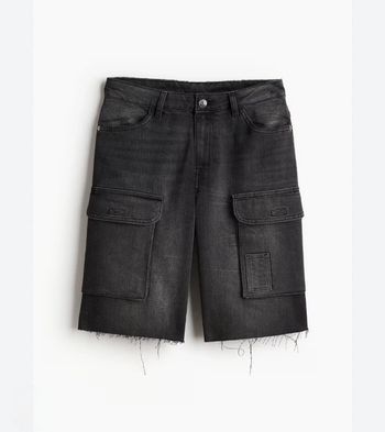 Short noir cargo langueur jusqu'au genoux