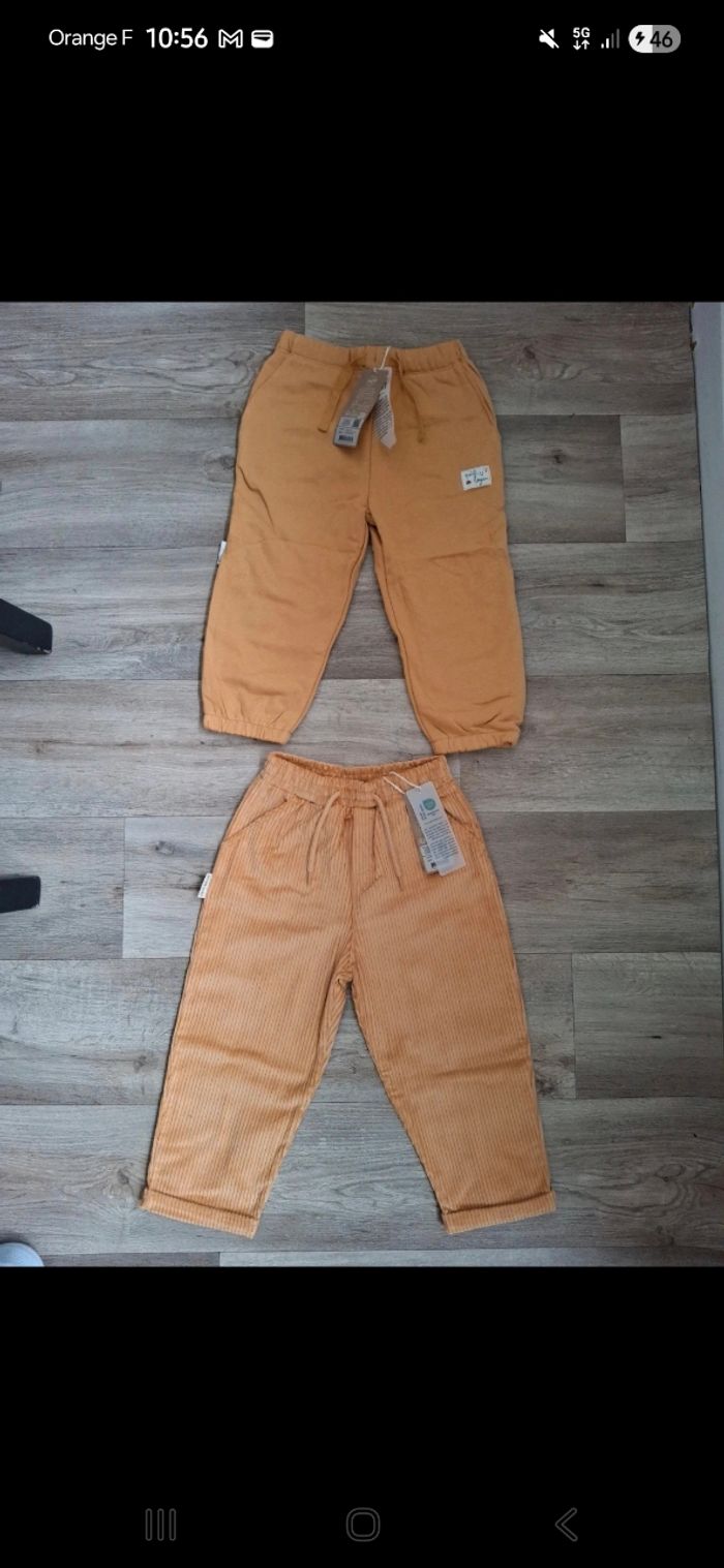 2 pantalons neufs Petit Béguin 36 mois