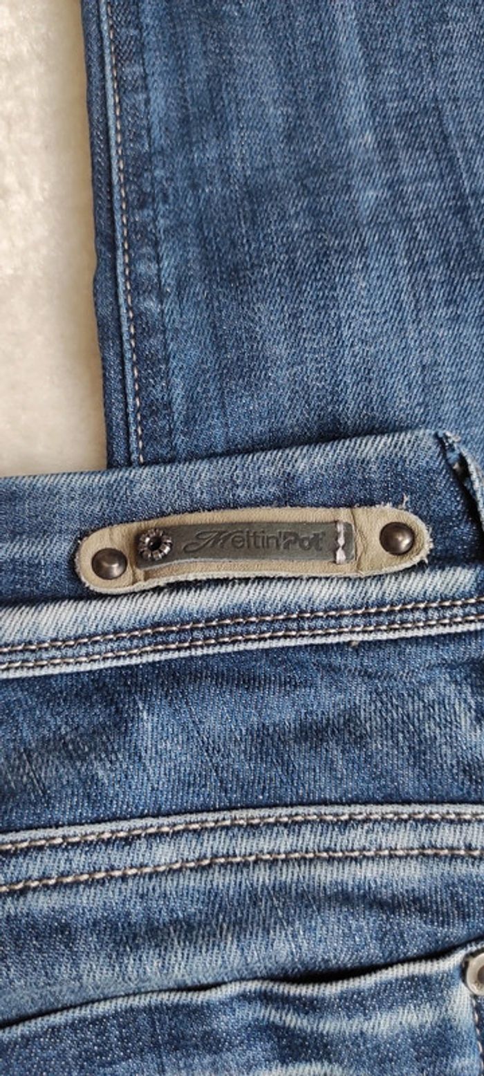 Jean Meltin Pot skinny fit taille basse W28 L32 coton élasthanne - photo numéro 5