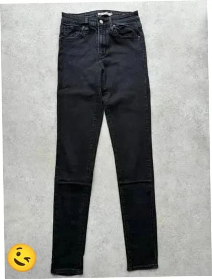 Jeans Levi's 721 W26 FR36 L32 coupe skinny noir Femme Women pan529b - photo numéro 2