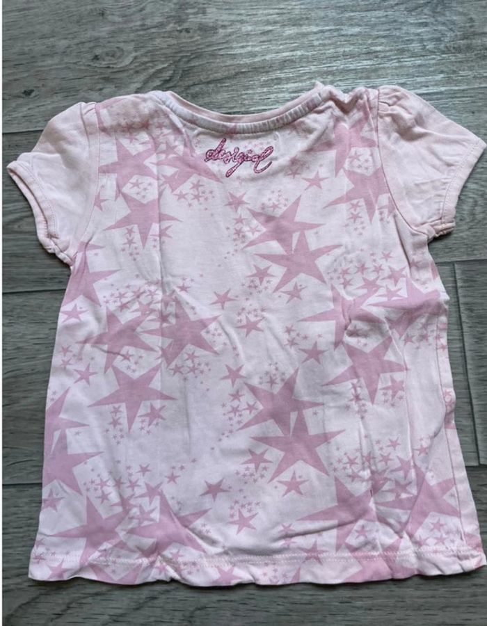 Tshirt desigual 18 mois rose motif chaussons ballerines danceus paillettes - photo numéro 5