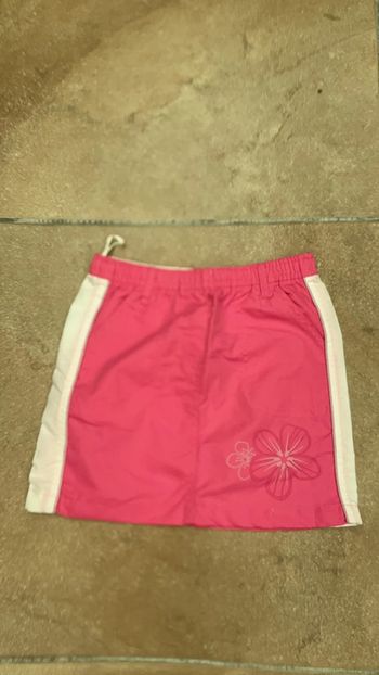 Jupe rose et blanc fleurs 6 ans neuve (n°7)