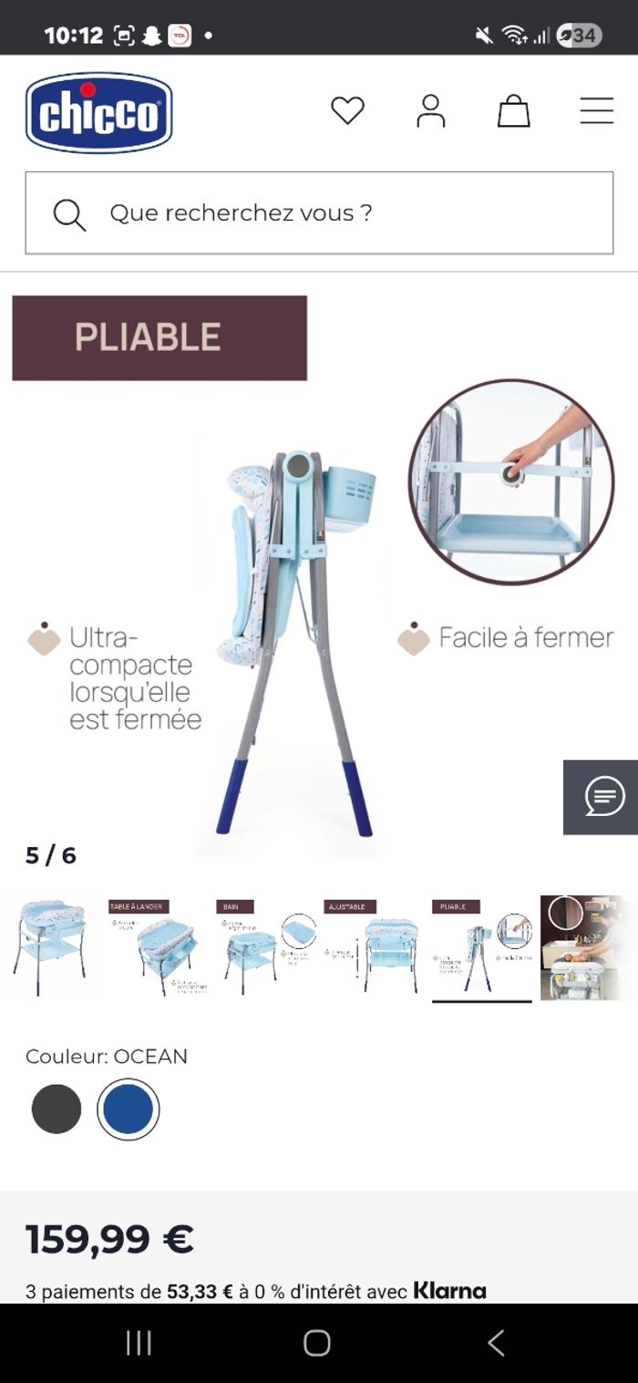 Table a langer 2en1 plus baignoire CHICCO - photo numéro 3