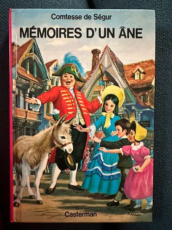 Livre Comtesse de Ségur Mémoires d’un âne rose Casterman cadichon ancien 1979 Jobbé Duval