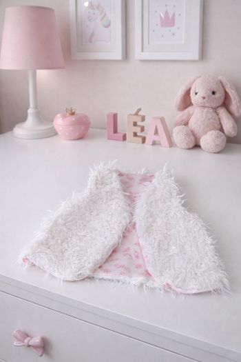 ☁️ Gilet sans manches en fausse fourrure – 24 mois ☁️
