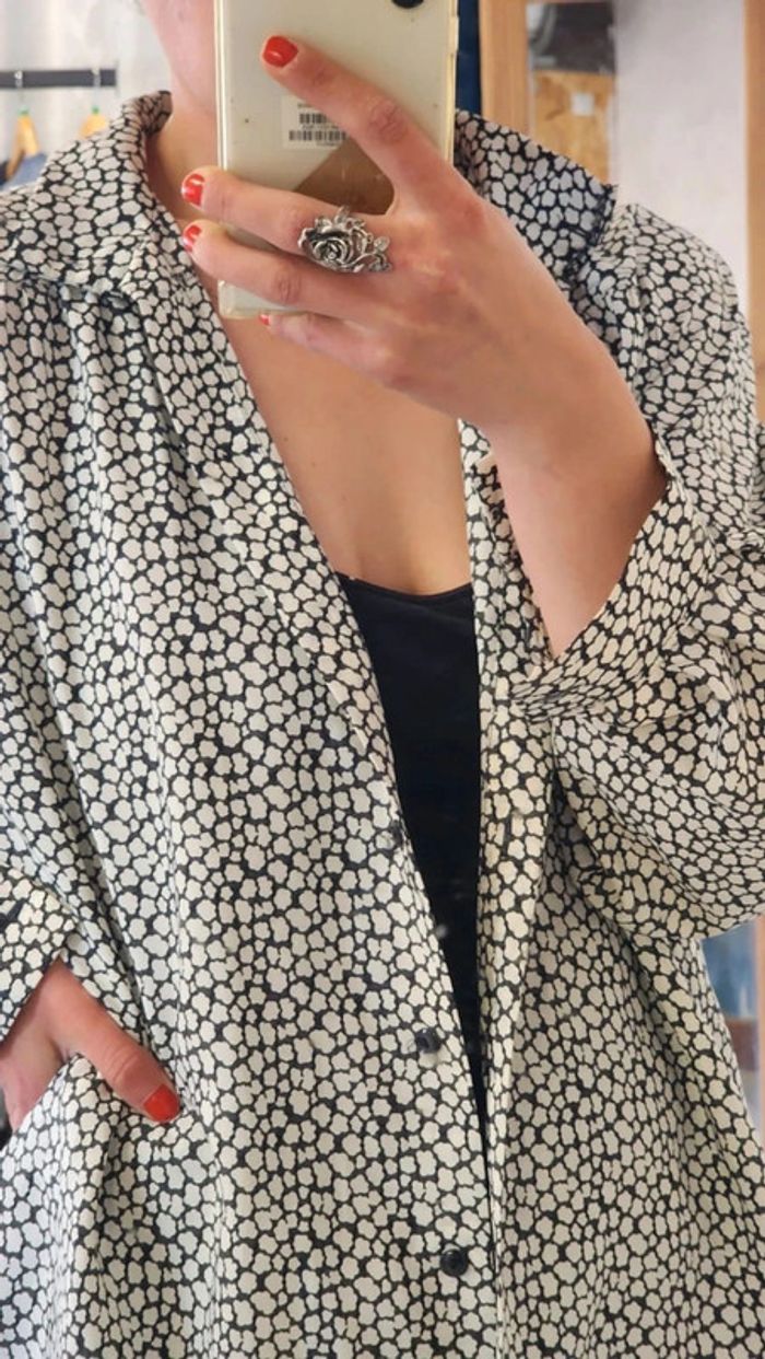 Adorable blouse à fleurs fluide vintage 80s - photo numéro 2