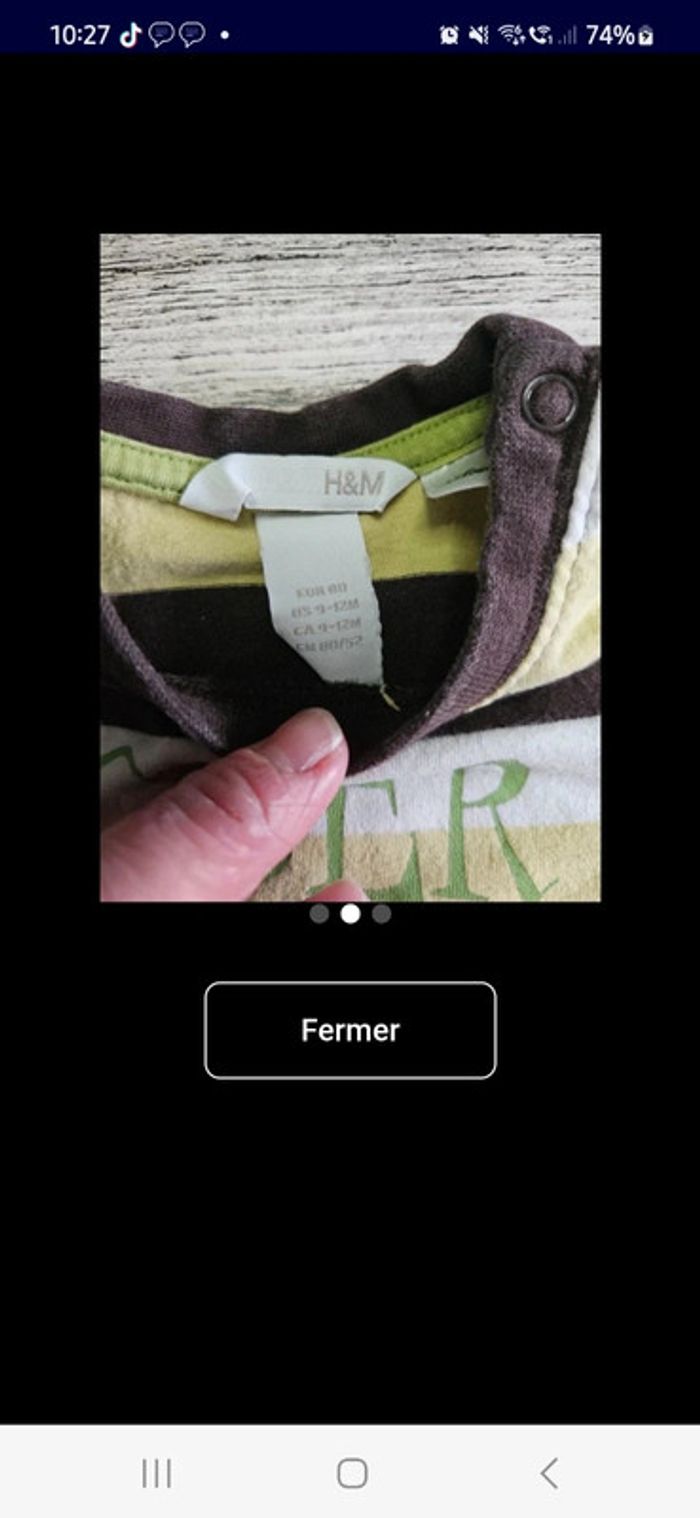 Ensemble été garçon 9mois H&M disney tigrou - photo numéro 2