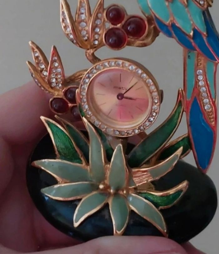 Montre de table perroquet vintage - photo numéro 2