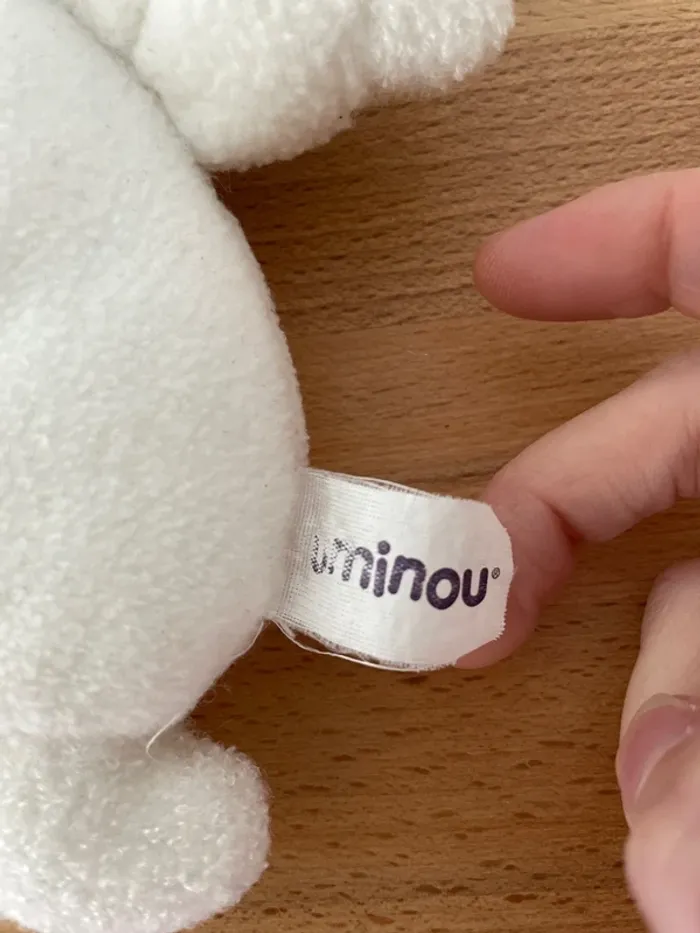 Doudou Luminou chien blanc hochet - photo numéro 3