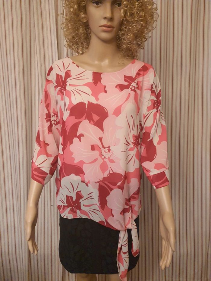 Blouse fleuries Terra di Siena taille 38/40