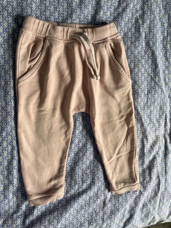 Pantalon jogging fille rose clair 12 mois
