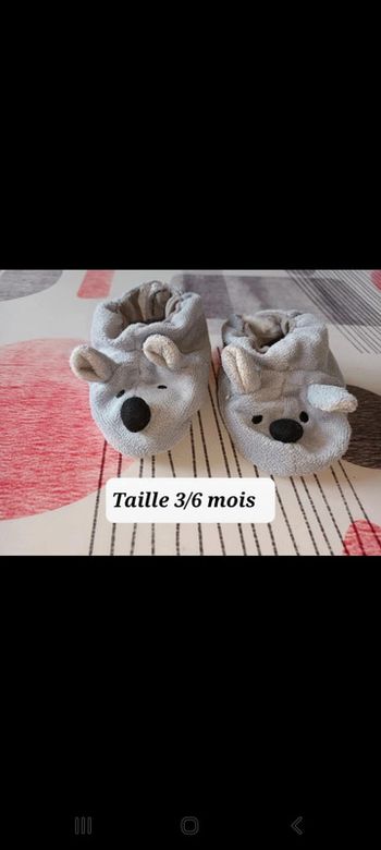 Pantoufles chaussons souris taille 3/6 mous mixte