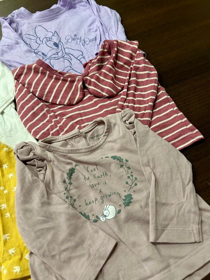 Lot de 5 t-shirt manches longues bébé fille - photo numéro 4